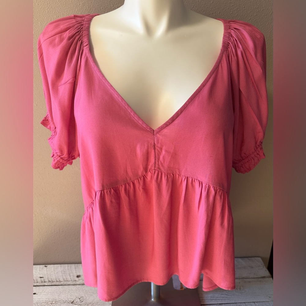 V-Neck Babydoll Blouse -NWT